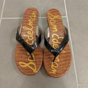 Sam Edelman black patent wedge